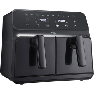 Dual Air Fryer 8L XL Capacity and Digital Display - Black by Cooks Professional