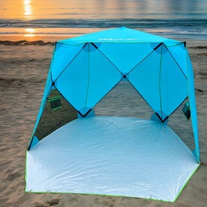 Pop Up Family Beach Tent Sun Shade Camping Shelter 3-4 Person - Blue by Gr8 Garden