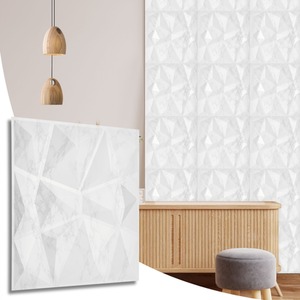 3D Wall Panels (50x50 cm) PVC Cladding Panel in Diamond Design by NOVECRAFTO