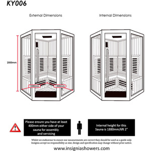 Quadrant Infrared Twin Indoor Sauna - Canadian Spruce / 130cm by Insignia