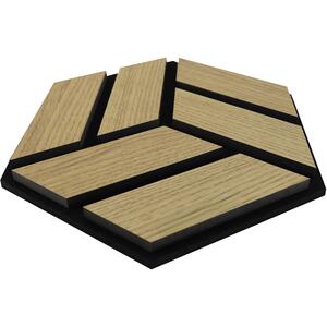 Hex Acoustic Wall Panel Shape - Light Oak by Kraus