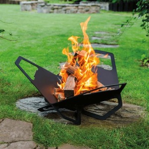 Chic Steel Outdoor Fire Pit - Black by Primrose
