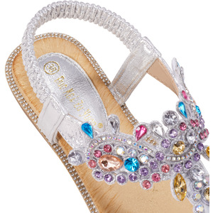 Sandals Bohemian Rhinestone Wedge Beachwear by Livingandhome