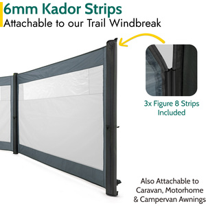 Inflatable Camping Windbreak - Grey / Double Extension ONLY by Trail