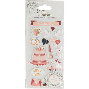 Wedding 3D Stickers Sheet by Art Studio