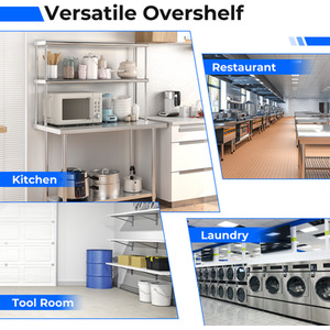 122CM Kitchen Overshelf for Tabletop - Silver by Costway