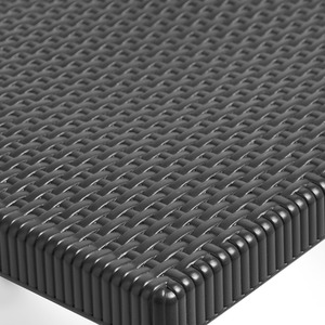 Set of 2 Rattan Effect Folding Garden Chairs - Grey by VonHaus