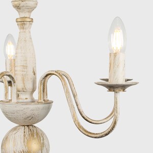 Traditional 5 Way White Flemish Style Ceiling Light Chandelier Fitting - White by ValueLights