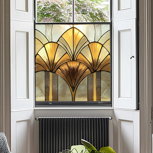 Alagna Art Deco Stained Glass Window Film by Creative Printing Solutions