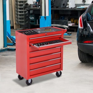DURHAND Roller Tool Cabinet Storage - Red by DURHAND