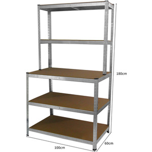 Monster Racking Galwix Workbench Shelving Unit - No Mallet - Silver by Monster Racking