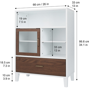 Teamson Home Tyler Wooden Bathroom Free Standing Cabinet EHF-F0010 - White by Teamson Home