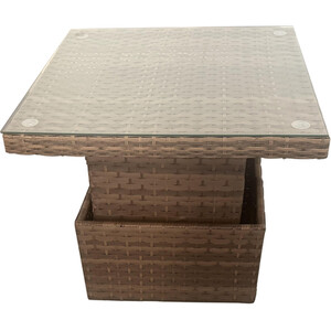 Carolina Compact Rattan Conversation Set - Brown