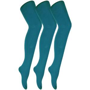 3 Pair Coloured Opaque 80 Denier Plain Block Colour Tights by Sock Snob