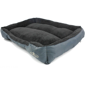 Dog Bed Faux Fur Cushion Pet XXXL Grey - Dark grey by Actiaspet