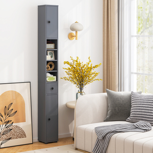 Freestanding Bathroom Cabinet - Grey by Costway