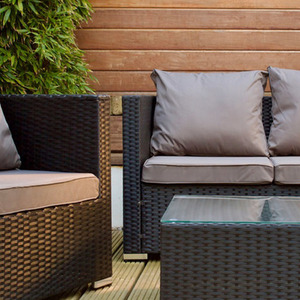 5-Seater Canonbury Rattan Sofa Set - Black