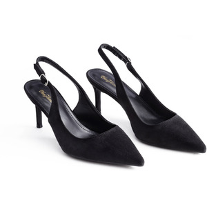 Suede Stiletto High Heels with Pointed Toe by komore