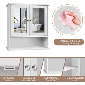 3 Shelves Toilet Wall Cabinet - White by Wyld and Coco