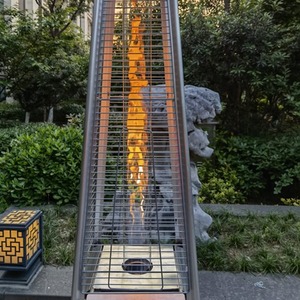 Ross James Stainless Steel 13KW Pyramid Gas Heater With Cover - Ross James Pyramid Gas Heater by Ross James