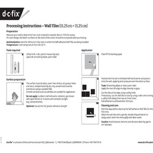 Lina Grey Self-Adhesive Wall Tiles (6 Tiles) - Grey by d-c-fix