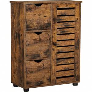 VASAGLE Bathroom Floor Storage Cabinet with 3 Drawers - Bronze by VASAGLE