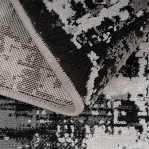 Silver Grey Modern Distressed Abstract Area Rug by The Rug House