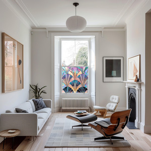 Dairago Art Deco Stained Glass Privacy Window Film by Creative Printing Solutions