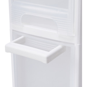 Four-Tier Mobile Plastic Drawer Cabinet - White / 19.5cm by Livingandhome