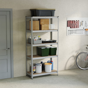 5 Tier Heavy Duty Adjustable Steel Garage Shelving Unit - 875kg Weight Capacity - Galvanised / 40cm by Vida Designs