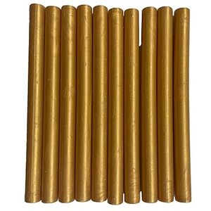 Pack of 10 Real Gold Shimmer Wax Sticks - Gold by Syntego
