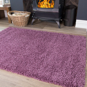 Soft Value Purple Mauve Shaggy Area Rug by The Rug House