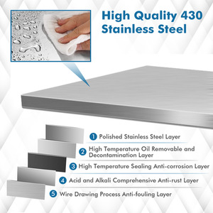 Kitchen Prep Table Rolling Work Table - Silver by Costway