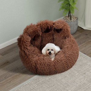 Cozy Bear Paw-Shaped Plush Dog Bed Cat Bed by Livingandhome