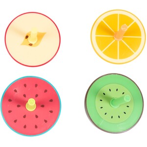 Pack of 4 Fruit Shape Ice Lolly Moulds - Multicolour