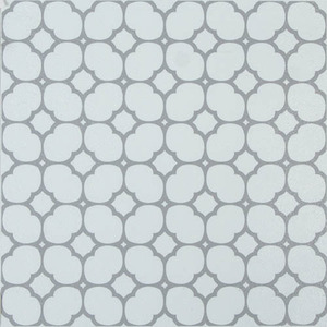 Bloomy Grid Peel and Stick Vinyl Floor Tiles 1sqm - white / 1 by d-c-fix