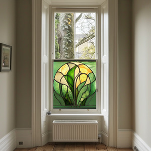 Diso Art Deco Stained Glass Privacy Window Film by Creative Printing Solutions