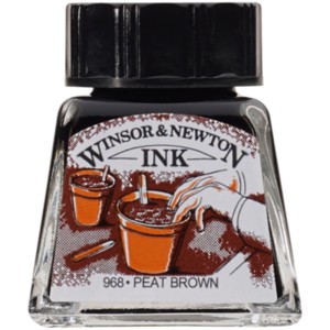 Winsor and Newton 14ml Drawing Ink - Peat Brown by Winsor & Newton