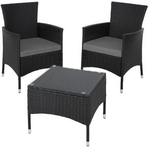 Rattan Garden Furniture Set Lucerne Two Sets Of Cushion Covers by tectake