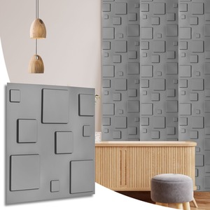 3D Wall Panels (50x50 cm) PVC Cladding Panel 3D Blocks Design by NOVECRAFTO