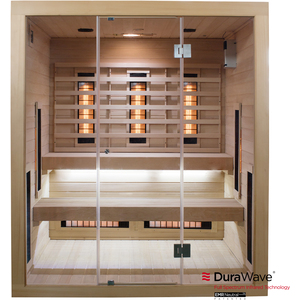 6 Person Indoor Full Spectrum Infrared Sauna EMR Neutral - Brown by SaunaMed