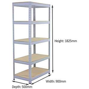 Q Rax Grey Shelving Units 90cm x 180cm x 50cm - Grey by Monster Racking