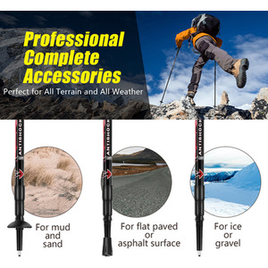 Adjustable Hiking Trekking Pole - Black by Costway