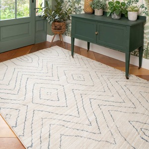 Beige Abstract Chevron Moroccan Berber Area Rug by The Rug House