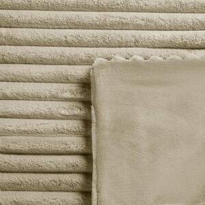 Faux Fur Thick Rib Throw by OHS