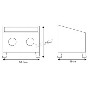 Switzer Sand Blaster LED Light Cabinet Grit Bead - Grey by SwitZer