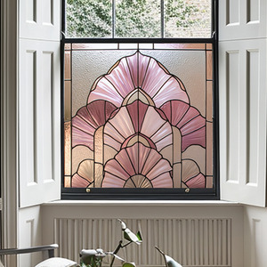 Africo Art Deco Stained Glass Window Film by Creative Printing Solutions