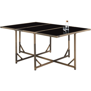 Malaga 641 Rattan Garden Furniture Set with Protective Cover by tectake