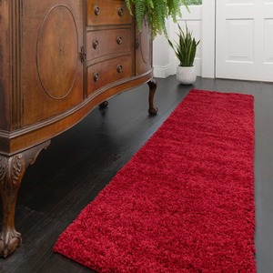 Soft Value Red Shaggy Area Rug by The Rug House