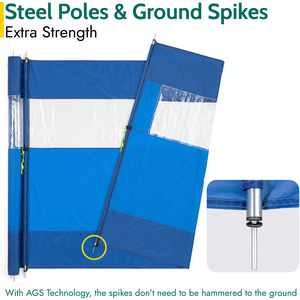 Metal Poled Camping Windbreak by Trail